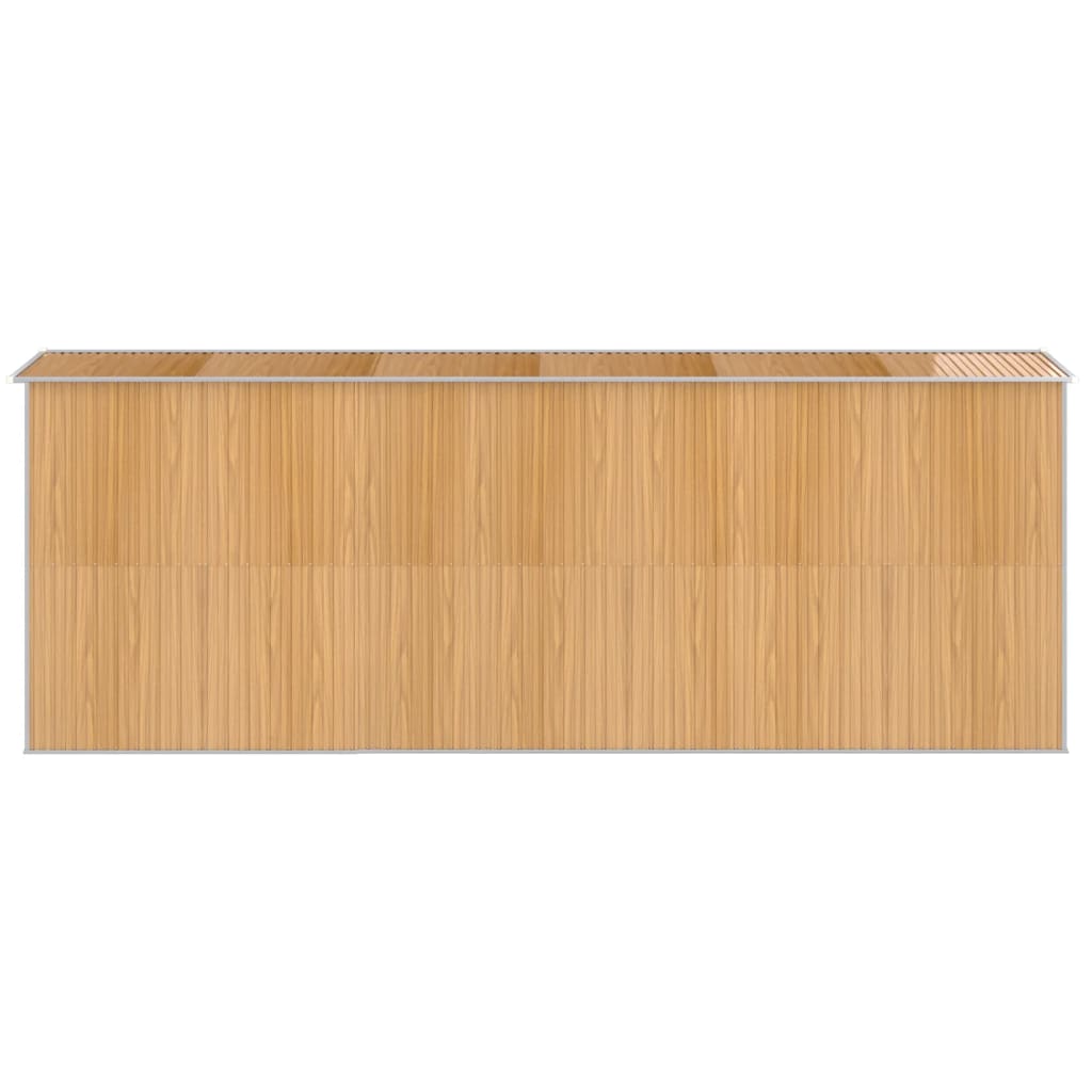 Tuinschuur Gegalvaniseerd Staal 192 x 523 x 223 cm Lichtbruin