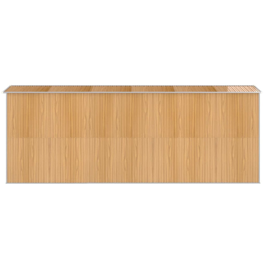 Tuinschuur Gegalvaniseerd Staal 192 x 523 x 223 cm Lichtbruin