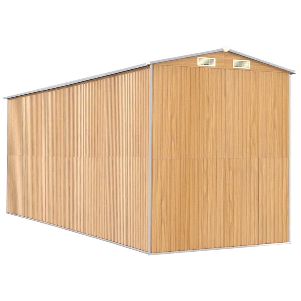 Tuinschuur Gegalvaniseerd Staal 192 x 523 x 223 cm Lichtbruin