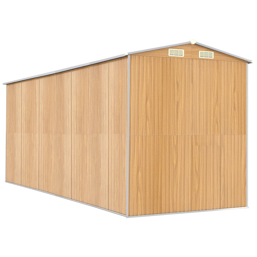 Tuinschuur Gegalvaniseerd Staal 192 x 523 x 223 cm Lichtbruin
