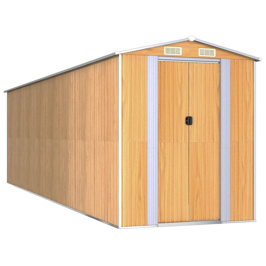 Tuinschuur Gegalvaniseerd Staal 192 x 689 x 223 cm Lichtbruin