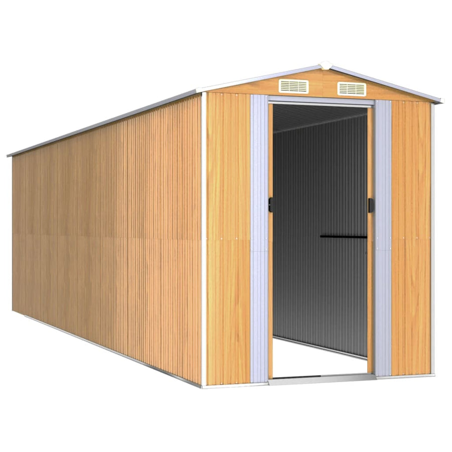Tuinschuur Gegalvaniseerd Staal 192 x 689 x 223 cm Lichtbruin