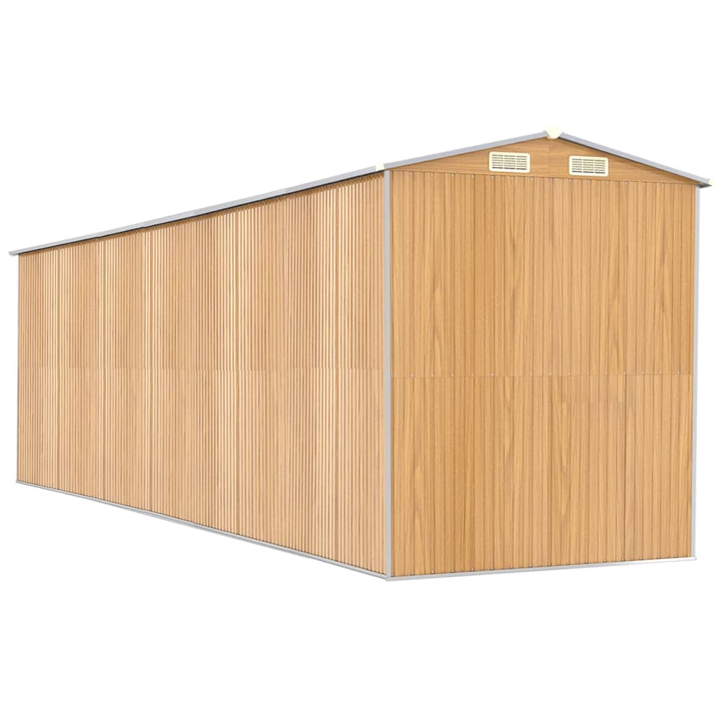Tuinschuur Gegalvaniseerd Staal 192 x 689 x 223 cm Lichtbruin