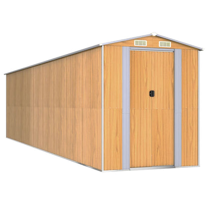 Tuinschuur Gegalvaniseerd Staal 192 x 772 x 223 cm Lichtbruin