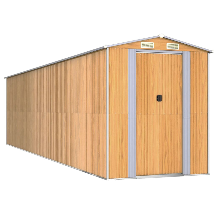 Tuinschuur Gegalvaniseerd Staal 192 x 772 x 223 cm Lichtbruin