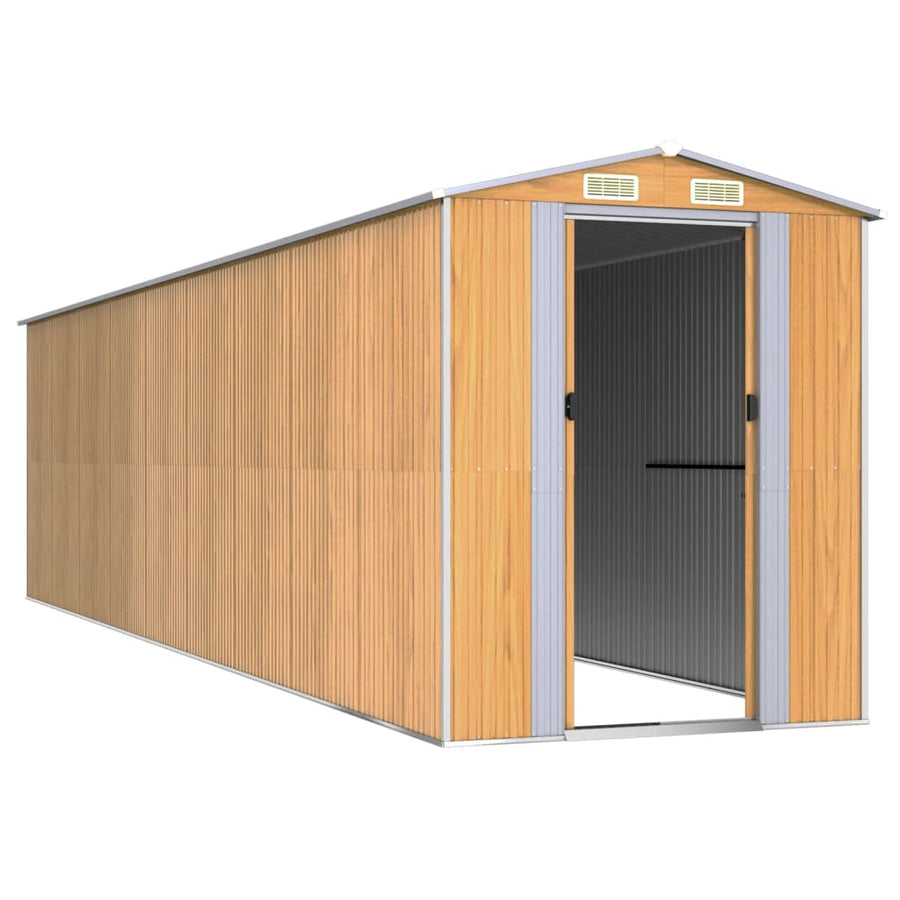 Tuinschuur Gegalvaniseerd Staal 192 x 772 x 223 cm Lichtbruin