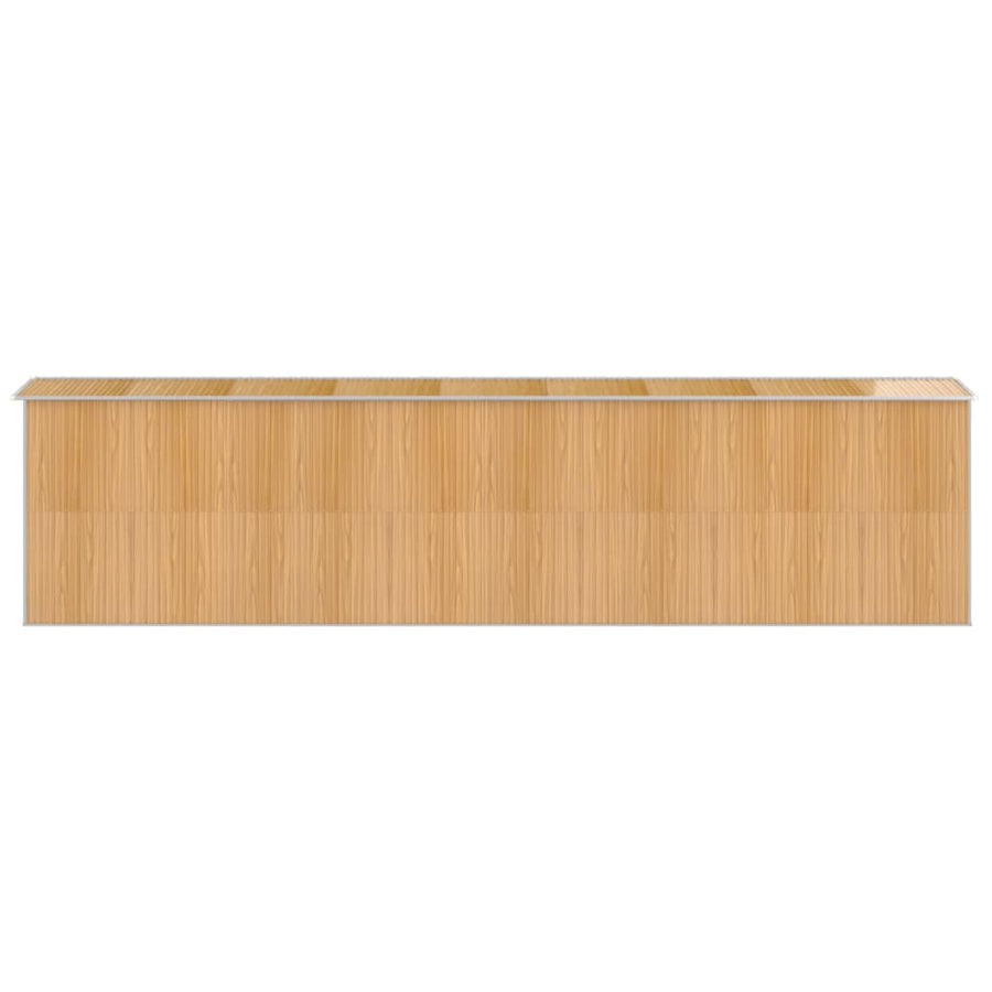 Tuinschuur Gegalvaniseerd Staal 192 x 772 x 223 cm Lichtbruin