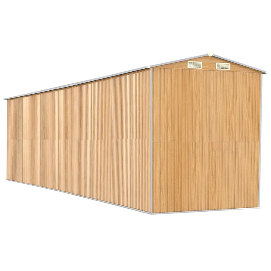 Tuinschuur Gegalvaniseerd Staal 192 x 772 x 223 cm Lichtbruin