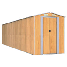 Tuinschuur 192X855X223 Cm Gegalvaniseerd Staal Lichtbruin