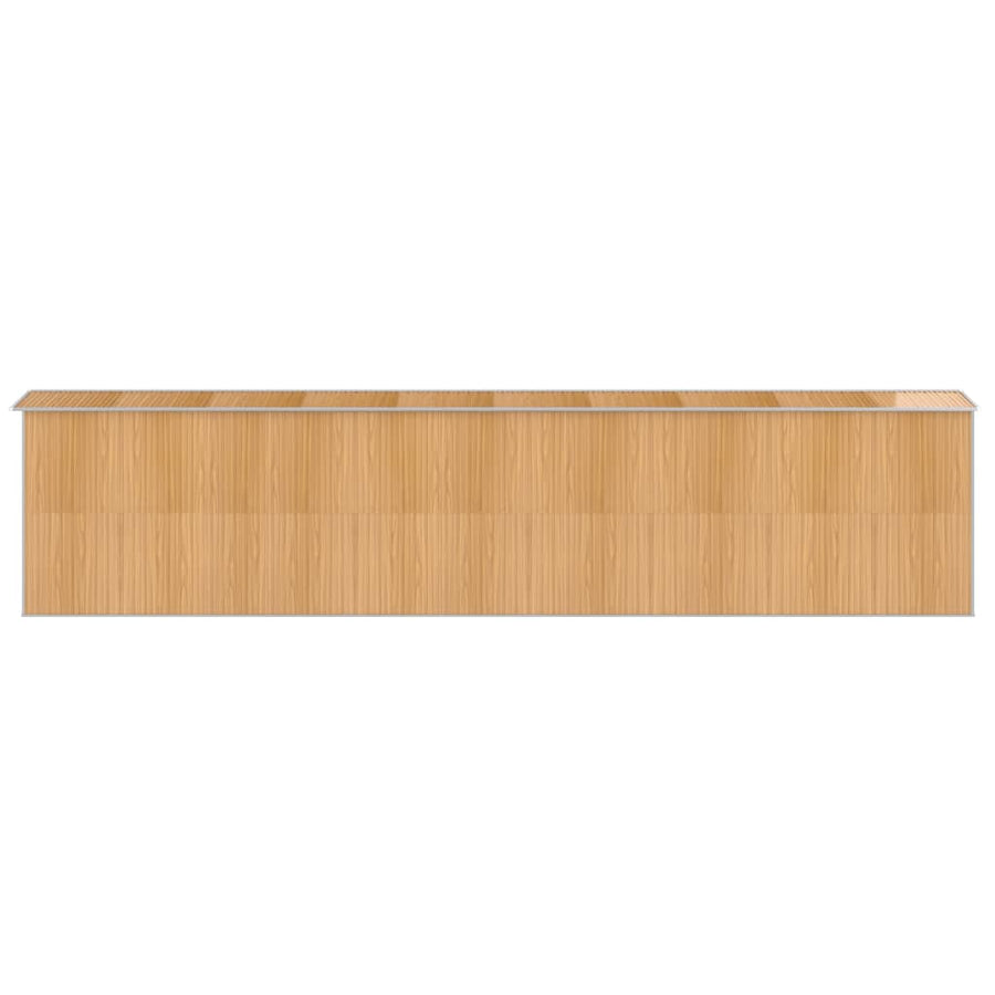 Tuinschuur 192X855X223 Cm Gegalvaniseerd Staal Lichtbruin