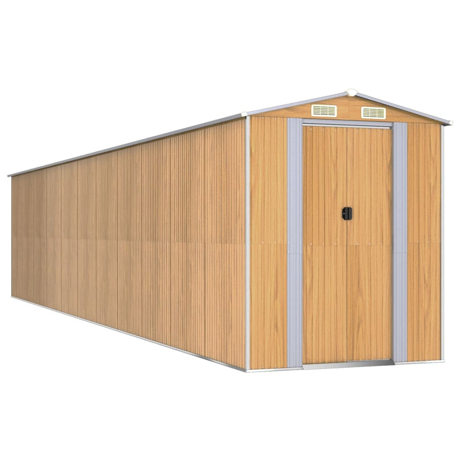 Tuinschuur Gegalvaniseerd Staal 192 x 938 x 223 cm Lichtbruin