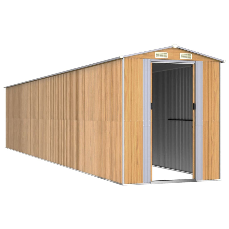 Tuinschuur Gegalvaniseerd Staal 192 x 938 x 223 cm Lichtbruin