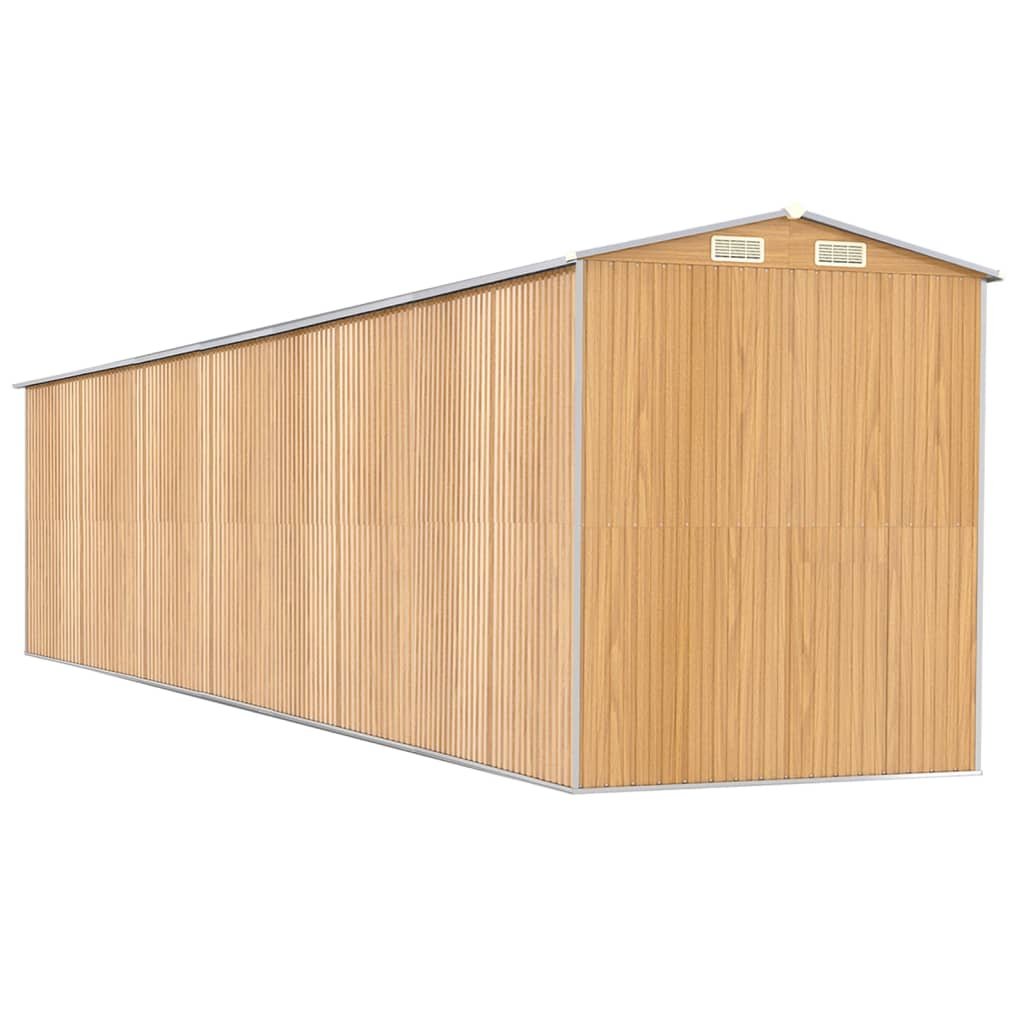 Tuinschuur Gegalvaniseerd Staal 192 x 938 x 223 cm Lichtbruin