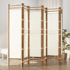 6-Panel Folding Room Divider 240 cm Bamboo and Canvas