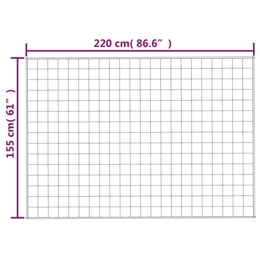 Verzwaringsdeken Kg Stof Grijs 11 kg 155 x 220 cm