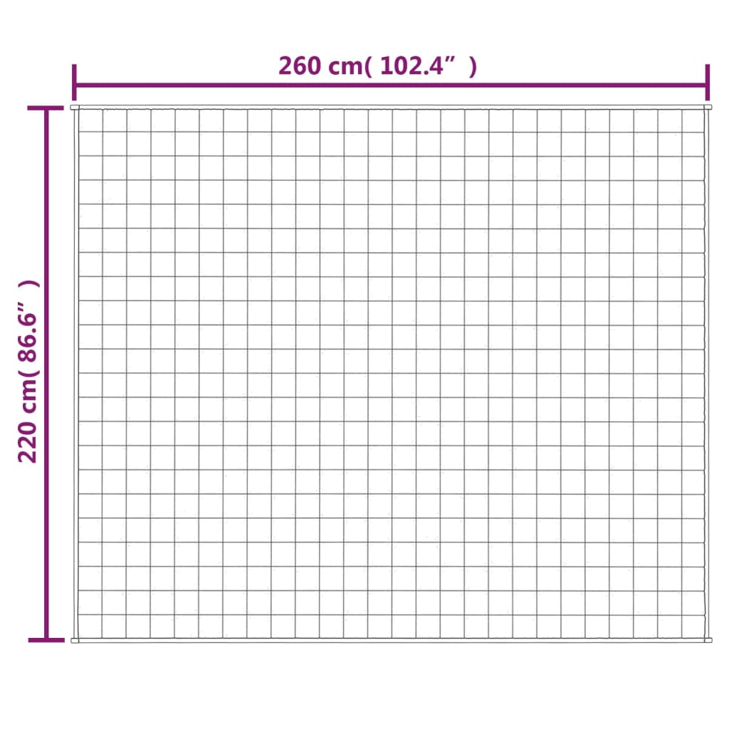 Verzwaringsdeken Kg Stof Grijs 11 kg 220 x 260 cm