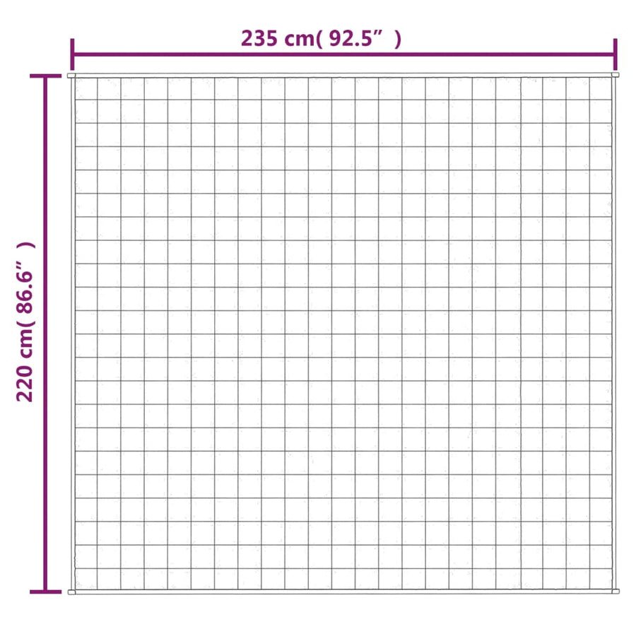 Verzwaringsdeken 220x235 cm 11 kg stof blauw 11 kg 220 x 235 cm