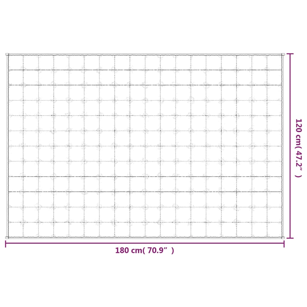 Verzwaringsdeken 120x180 cm 5 kg stof lichtcrèmekleurig 5 kg 120 x 180 cm