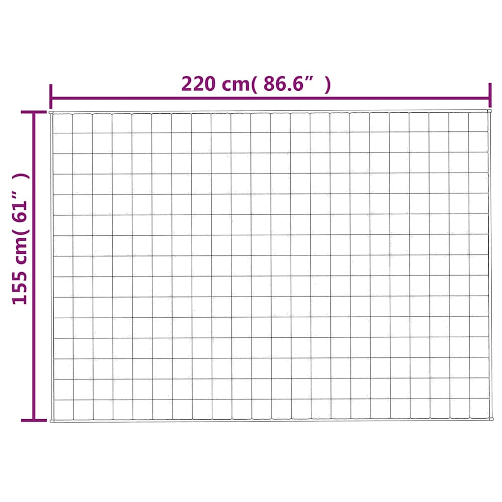 Verzwaringsdeken 155X220 Cm 11 Kg Stof Lichtcrèmekleurig Crème