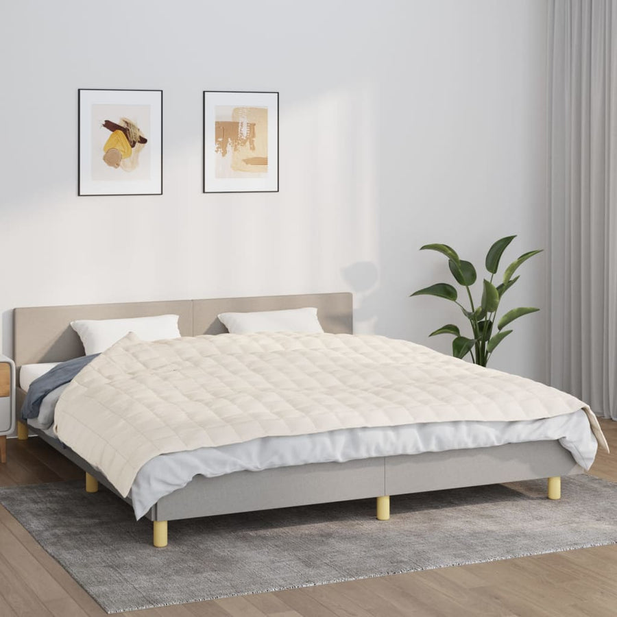 Verzwaringsdeken 155X220 Cm 11 Kg Stof Lichtcrèmekleurig Crème