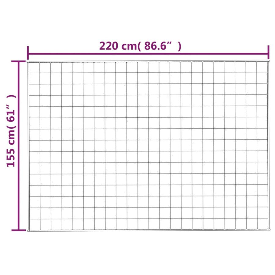 Verzwaringsdeken 155x220 cm 11 kg stof grijs 11 kg 155 x 220 cm