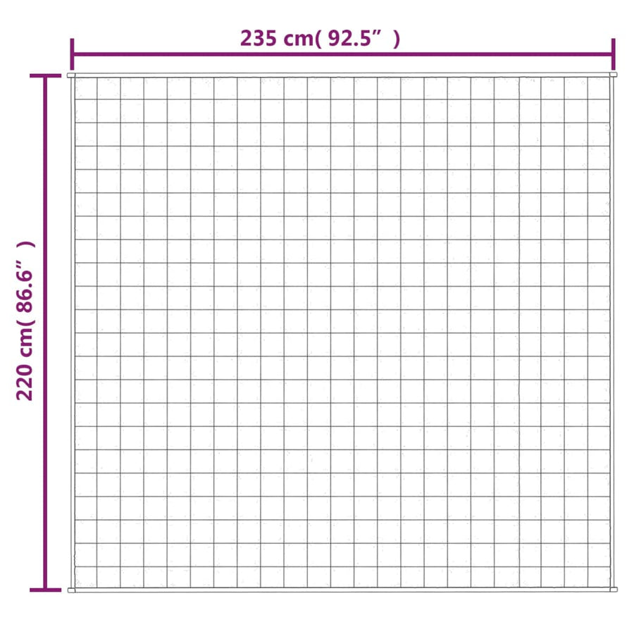 Verzwaringsdeken 5 Kg Stof Grijs 15 kg 220 x 235 cm