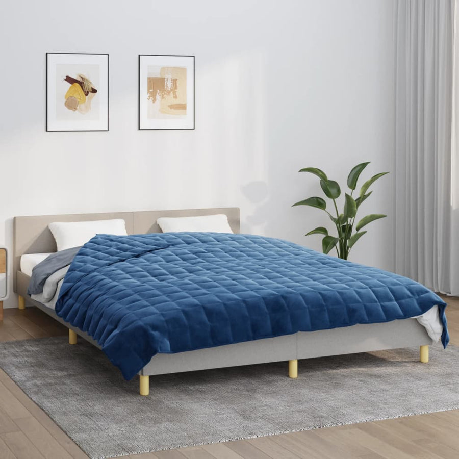 Verzwaringsdeken 200x225 cm 9 kg stof blauw 9 kg 200 x 225 cm