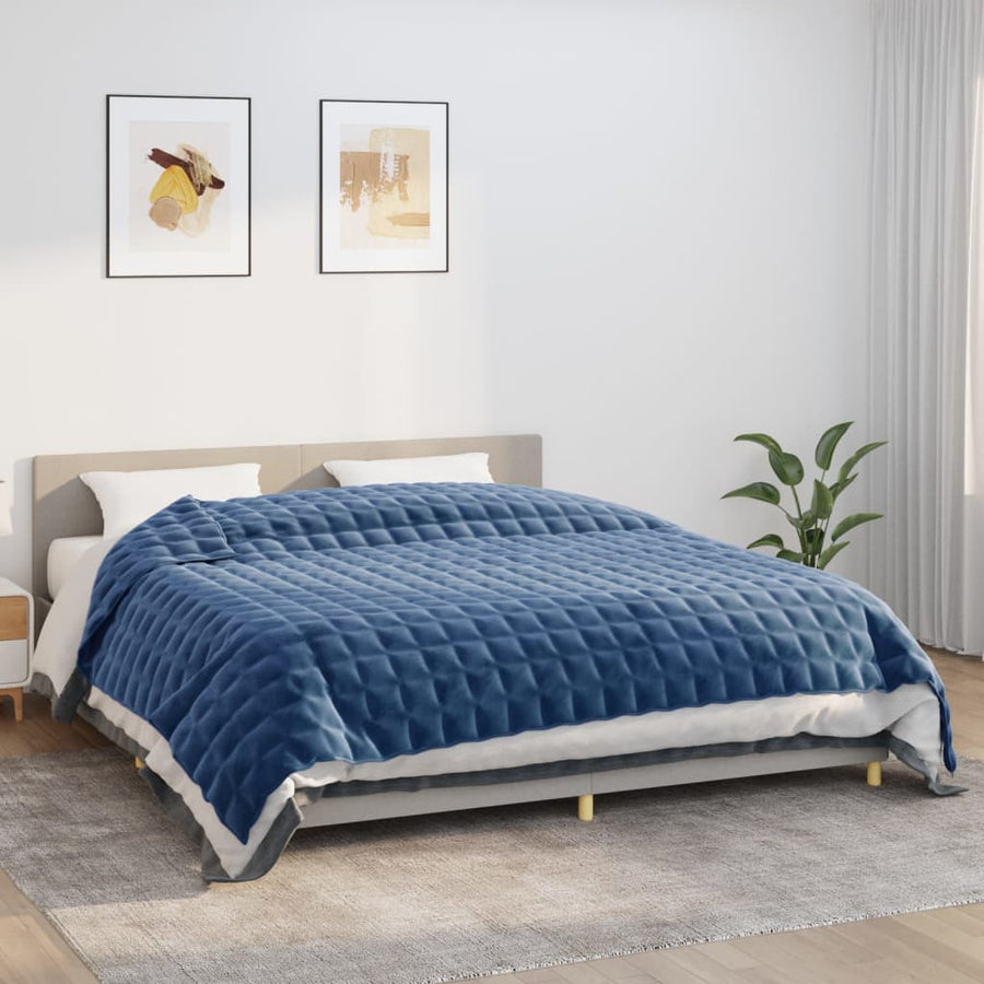 Verzwaringsdeken Stof Blauw 15 kg 235 x 290 cm
