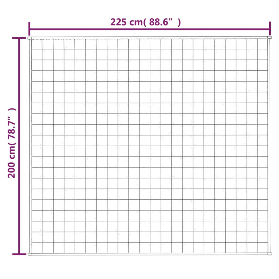 Verzwaringsdeken Stof Lichtkleurig Crème 9 kg 200 x 225 cm