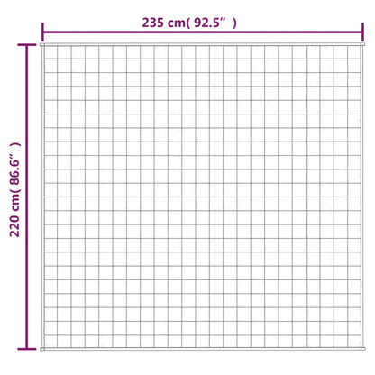 Verzwaringsdeken 220x235 cm 11 kg stof lichtcrèmekleurig 11 kg 220 x 235 cm