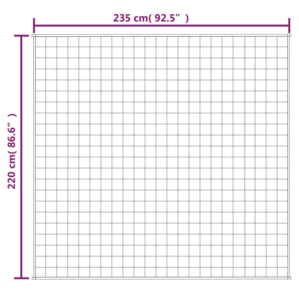 Verzwaringsdeken 5 Kg Stof Lichtkleurig Crème 15 kg 220 x 235 cm