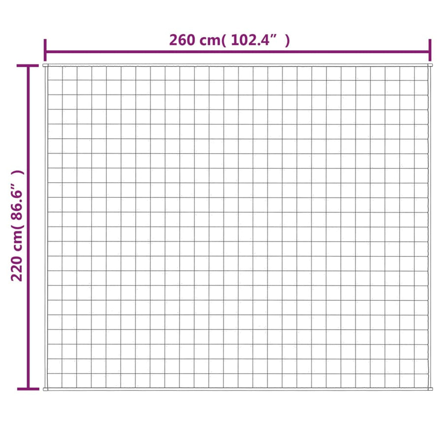 Verzwaringsdeken 5 Kg Stof Lichtkleurig Crème 15 kg 220 x 260 cm