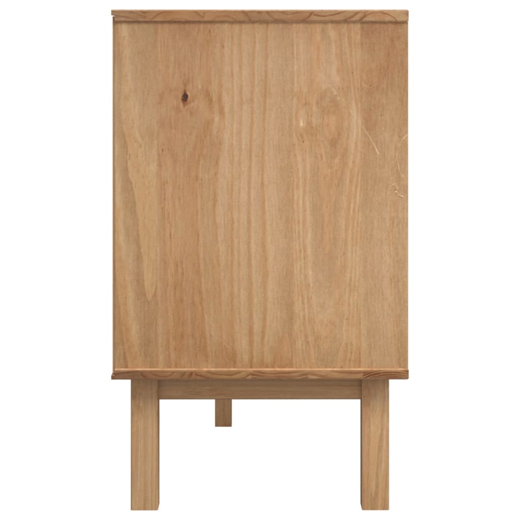Dressoir Otta 114X43X73,5 Cm Massief Grenenhout Bruin en grijs