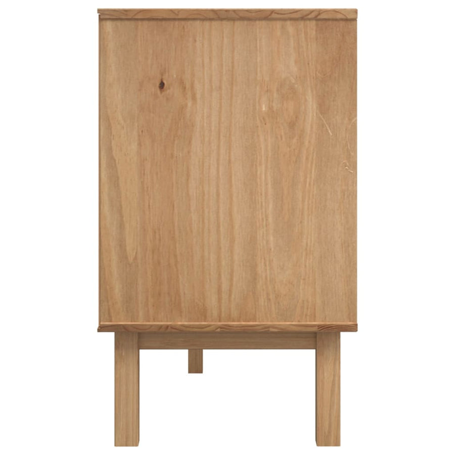 Dressoir Otta 114X43X73,5 Cm Massief Grenenhout Bruin en wit