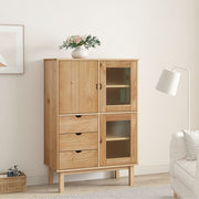 Hoge kast 85x43x125 cm massief grenenhout