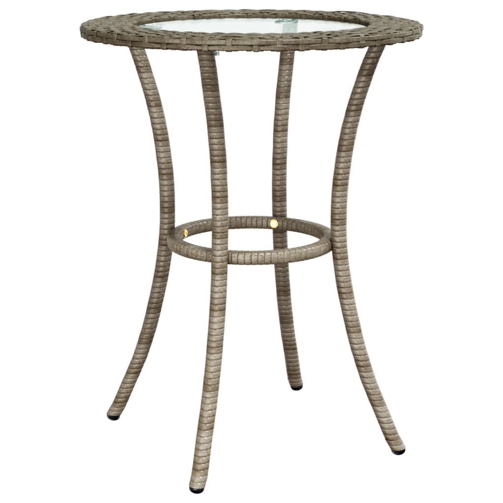 -Delige Loungeset Met Kussens L-Vormig Poly Rattan Grijs