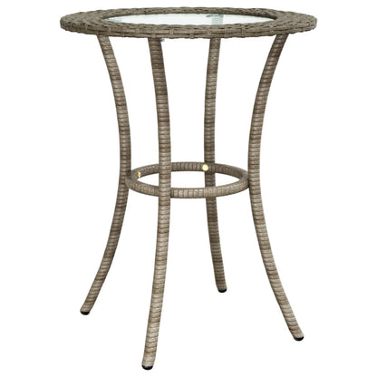 -Delige Loungeset Met Kussens L-Vormig Poly Rattan Grijs