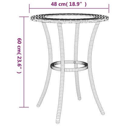 -Delige Loungeset Met Kussens L-Vormig Poly Rattan Grijs
