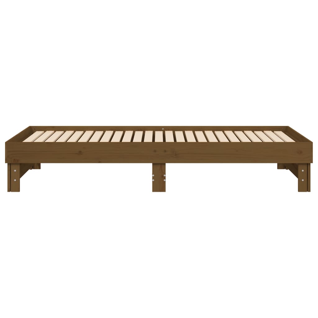 Slaapbank Uitschuifbaar Grenenhout 2X(100X200) Cm 2x (100 x 200) cm Honingbruin