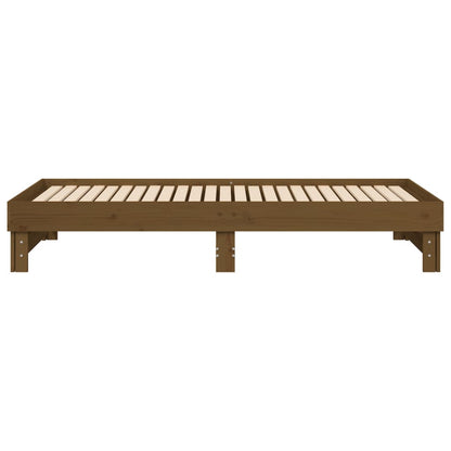 Slaapbank Uitschuifbaar Grenenhout 2X(100X200) Cm 2x (100 x 200) cm Honingbruin