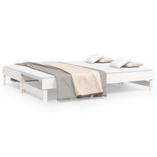 Slaapbank Uitschuifbaar 2X(80X200) Cm Massief Grenenhout 2x (80 x 200) cm Wit