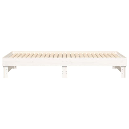 Slaapbank Uitschuifbaar 2X(80X200) Cm Massief Grenenhout 2x (80 x 200) cm Wit