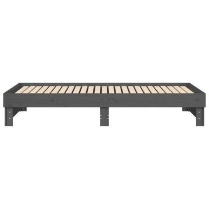 Slaapbank Uitschuifbaar 2X(80X200) Cm Massief Grenenhout 2x (80 x 200) cm Grijs