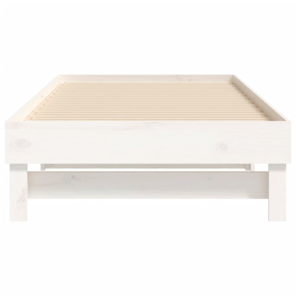 Slaapbank Uitschuifbaar Massief Grenenhout 2X(90X190) Cm 2x (90 x 190) cm Wit