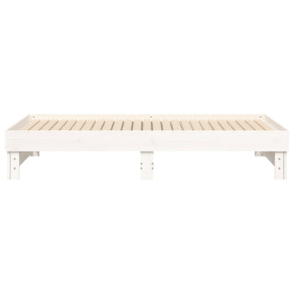 Slaapbank Uitschuifbaar Massief Grenenhout 2X(90X190) Cm 2x (90 x 190) cm Wit
