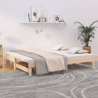 Slaapbank massief grenenhout 2x(75x190) cm bruin