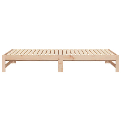 Slaapbank Uitschuifbaar Massief Grenenhout 2X(90X200) Cm 205.5 x 179 x 30 cm Naturel