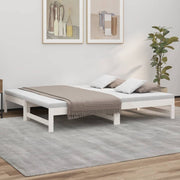 Slaapbank massief grenenhout wit 2x(90x190) cm