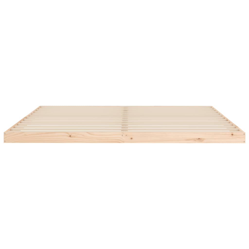 Bedframe Massief Grenenhout 200 x 200 cm Naturel
