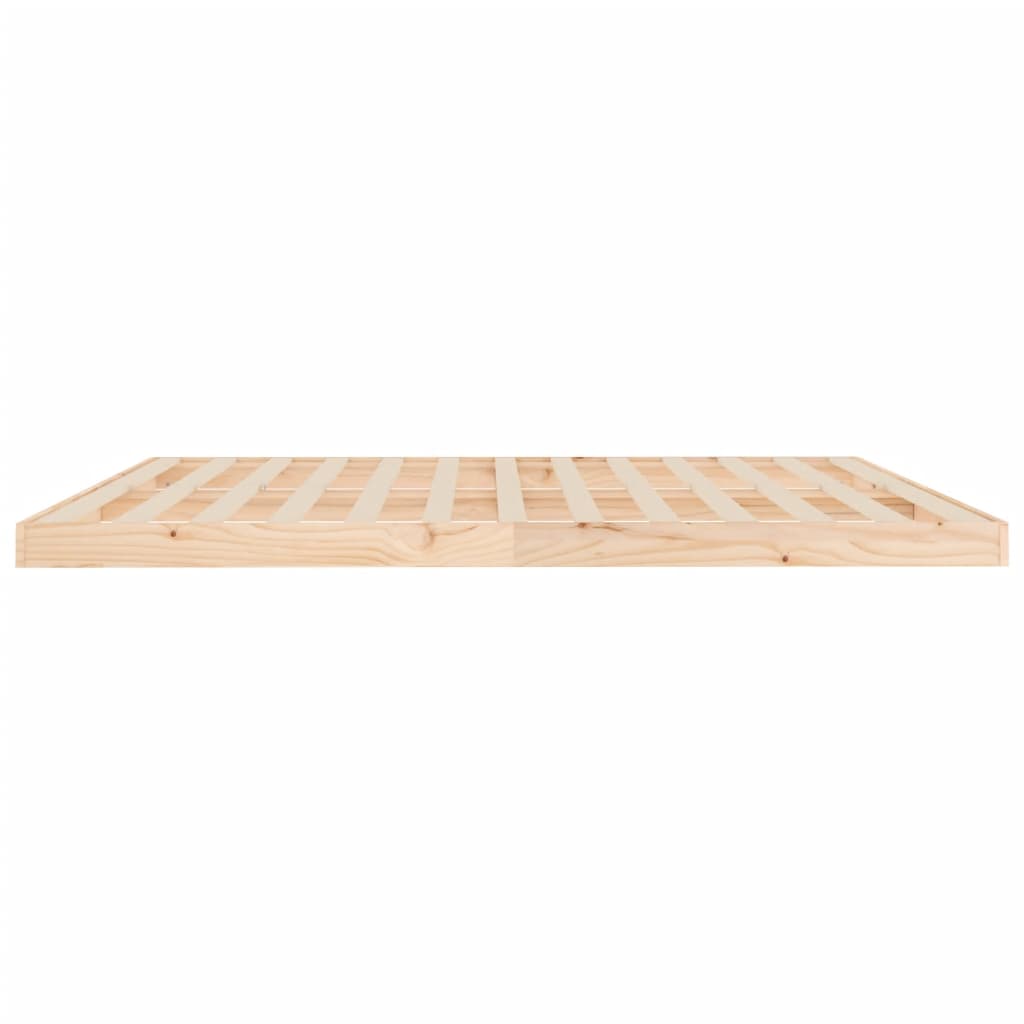 Bedframe Massief Grenenhout 200 x 200 cm Naturel
